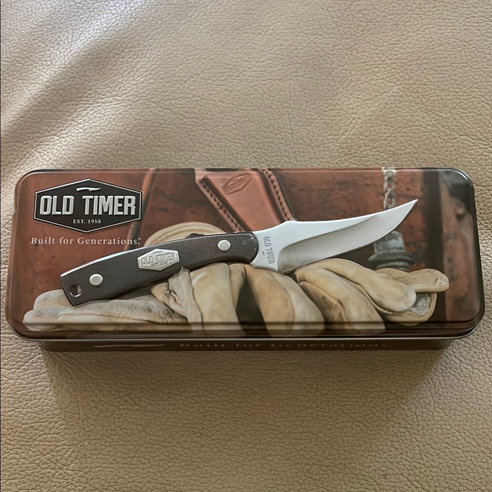 🐻SOLD!!! Old Timer Folding Knife with Brown Handle